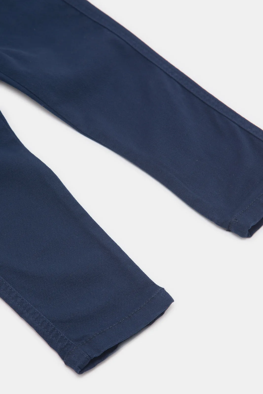 Infant Boys Navy Plain Belted Trouser