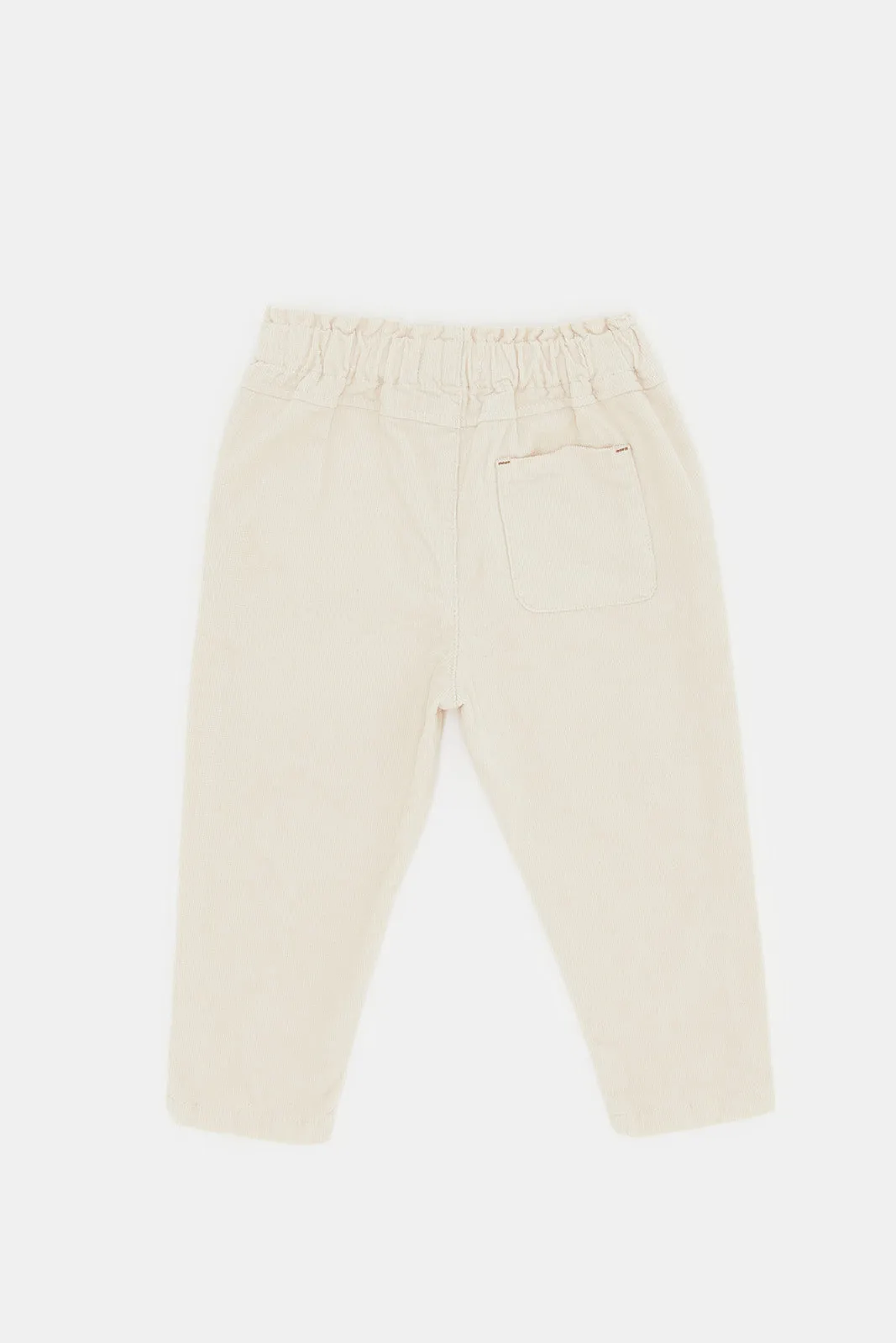 Infant Girls Cream Cord Wide leg Trouser