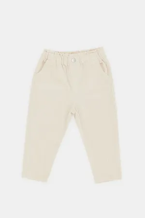 Infant Girls Cream Cord Wide leg Trouser