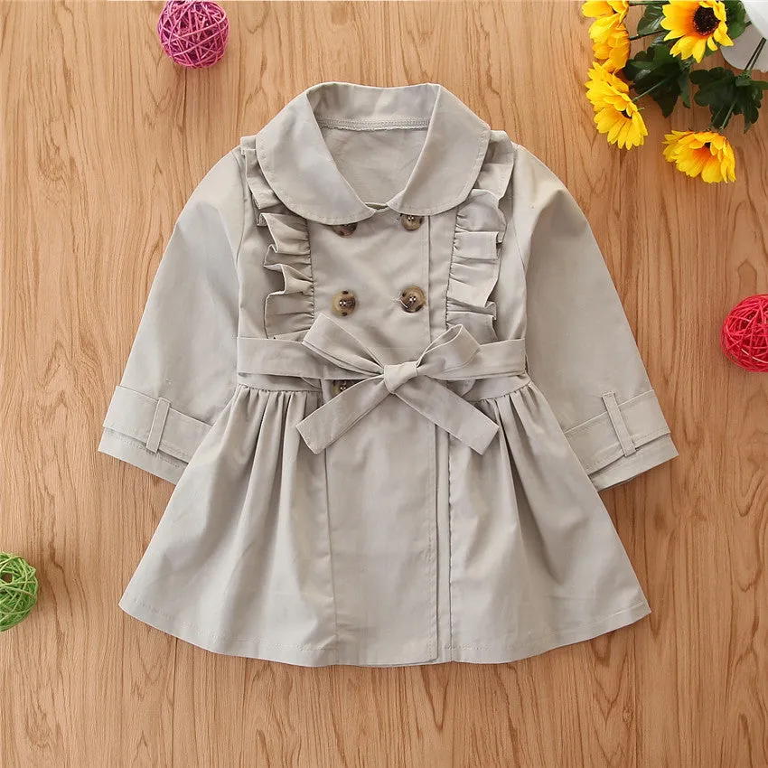 Ins Children's Cute Bunny Ears Trench Coat