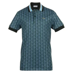 Lacoste Contrast Collar Monogram Polo Shirt FA24