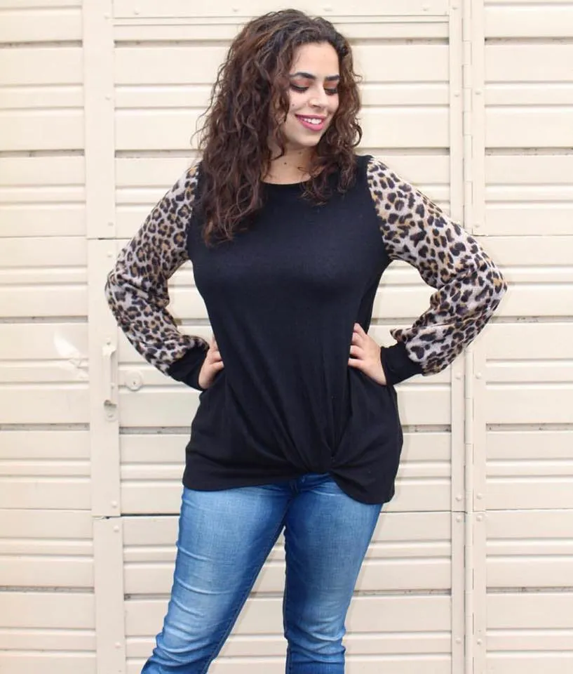 Leopard Sleeve Tunic