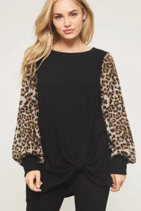 Leopard Sleeve Tunic