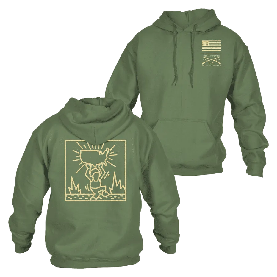 Lift The Nation Hoodie - Military Green