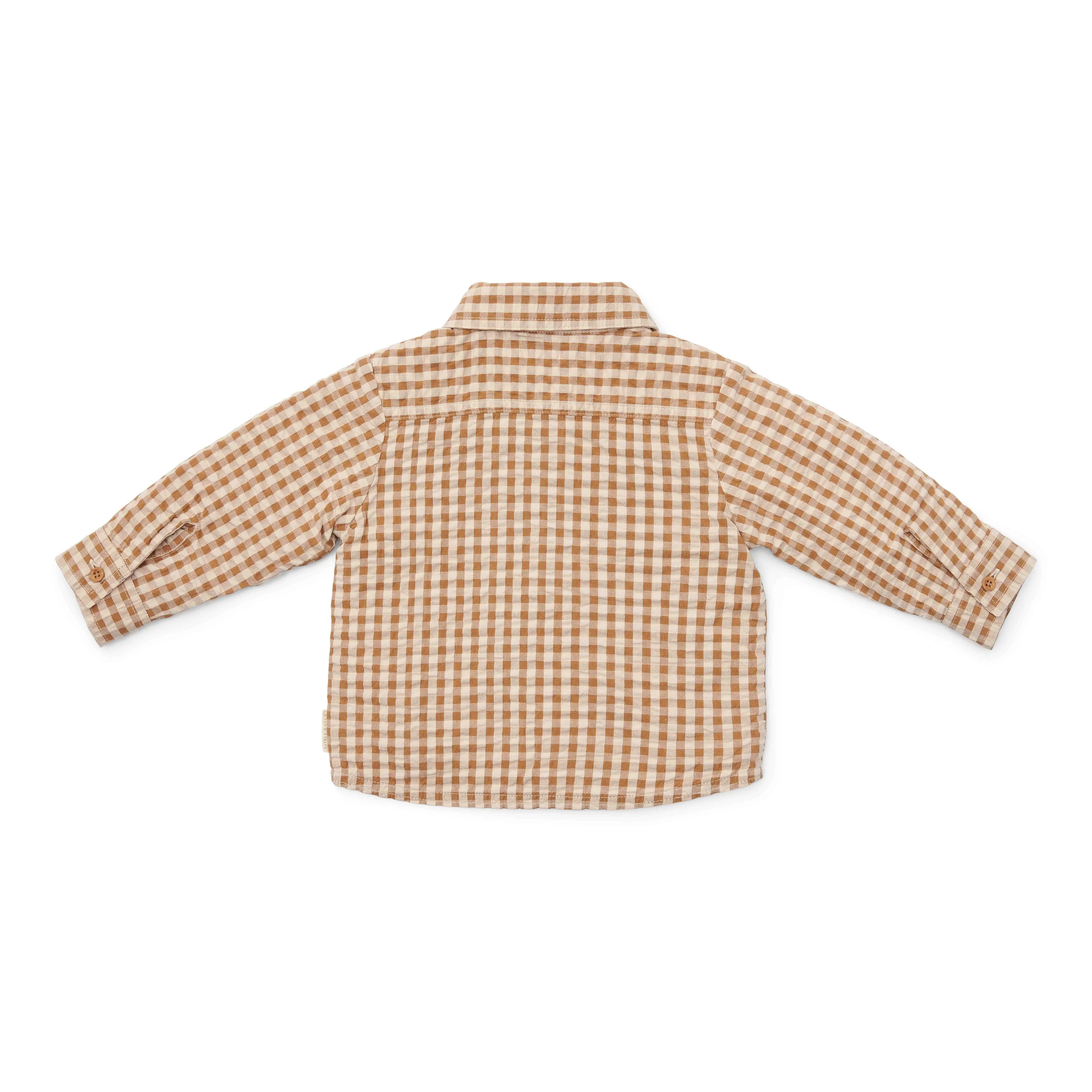 Little Dutch Kleuter Winter Blouse Brown Check | Bruin