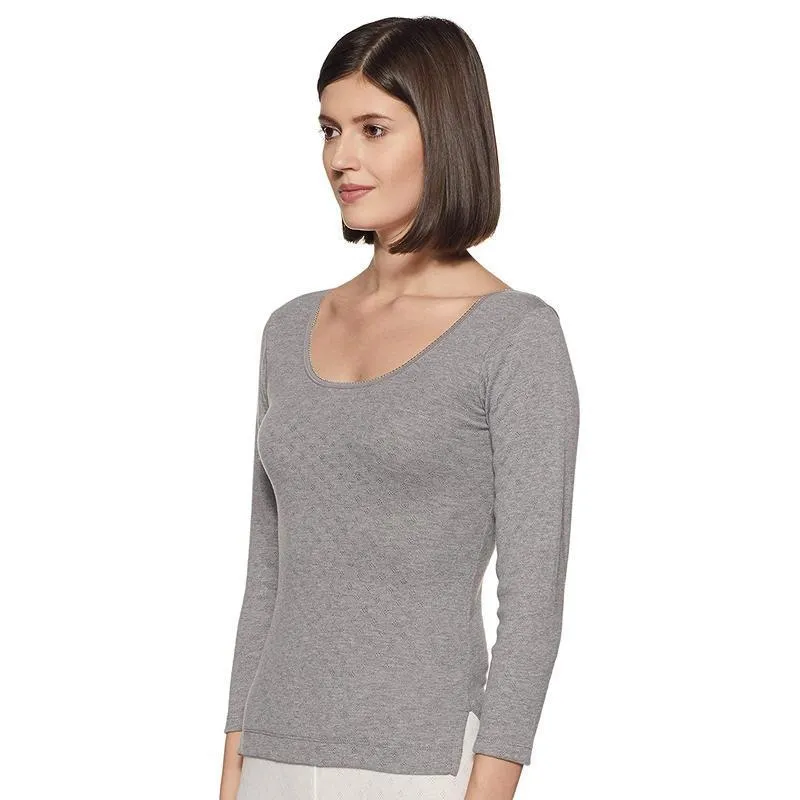 Lovable Women's Grey Winter Thermal Top