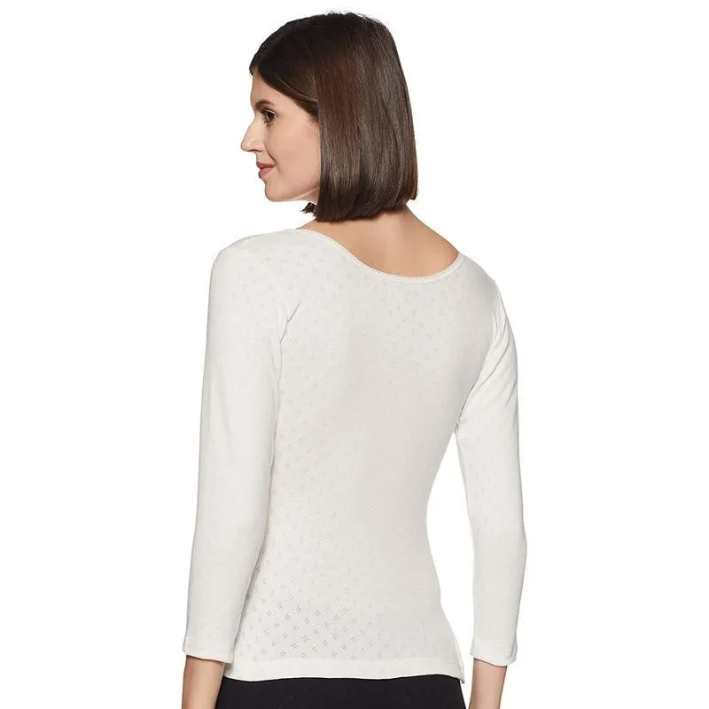 Lovable Women's Thermal Top White