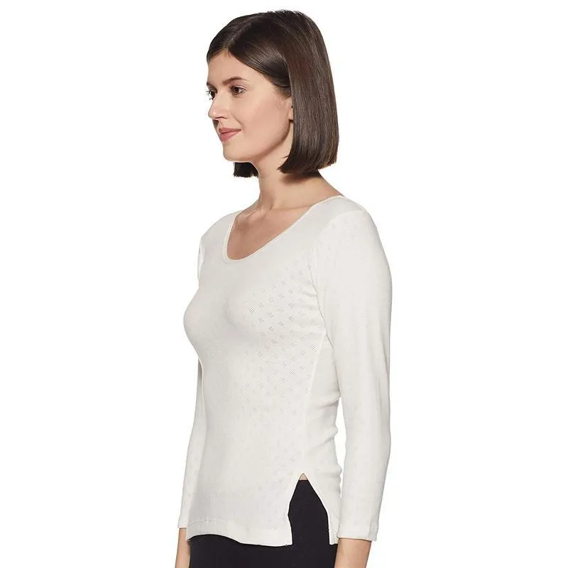 Lovable Women's Thermal Top White