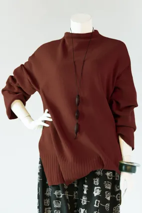 L/S Tunic in Merlot Mi-Nu