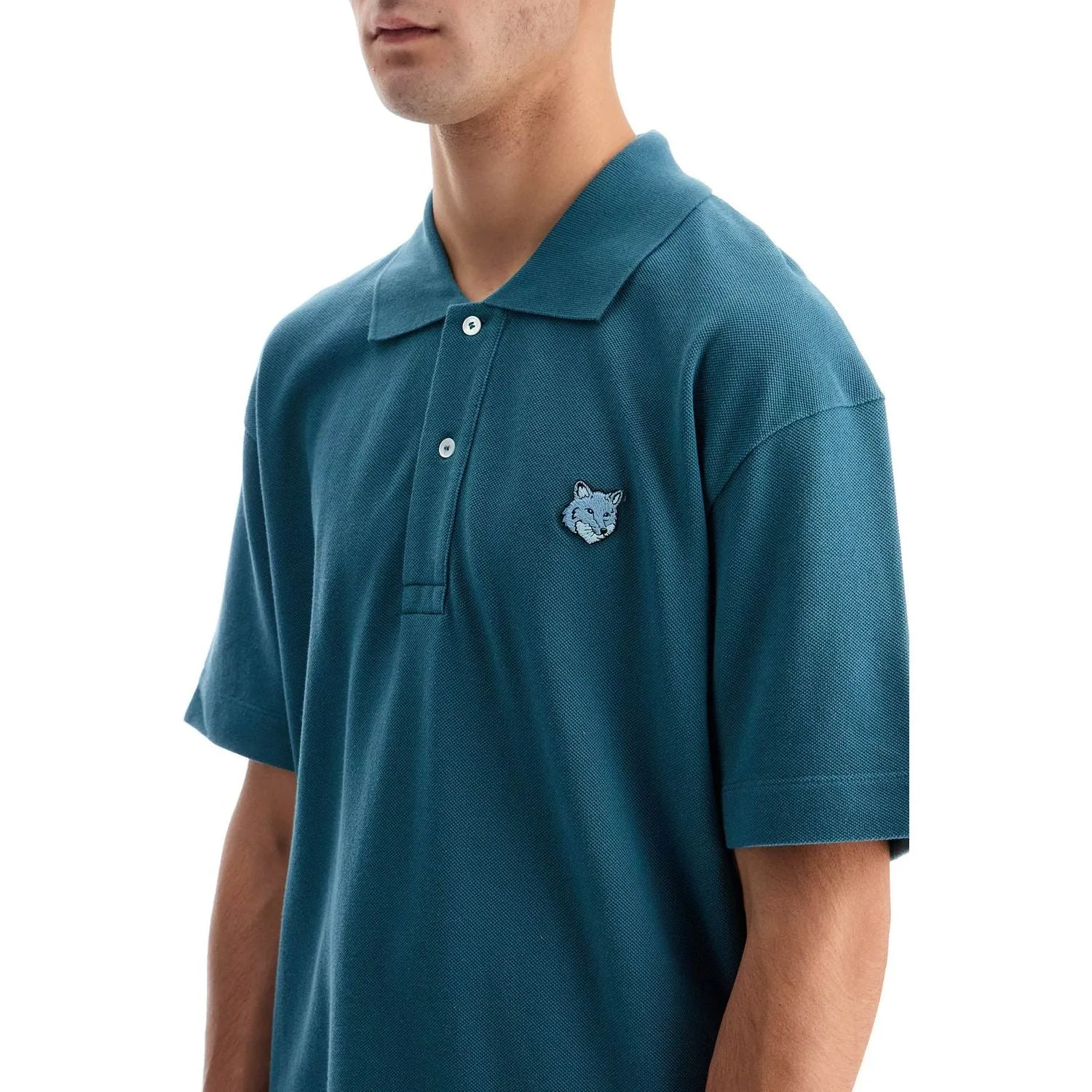 Maison Kitsune bold fox head comfort fit polo shirt