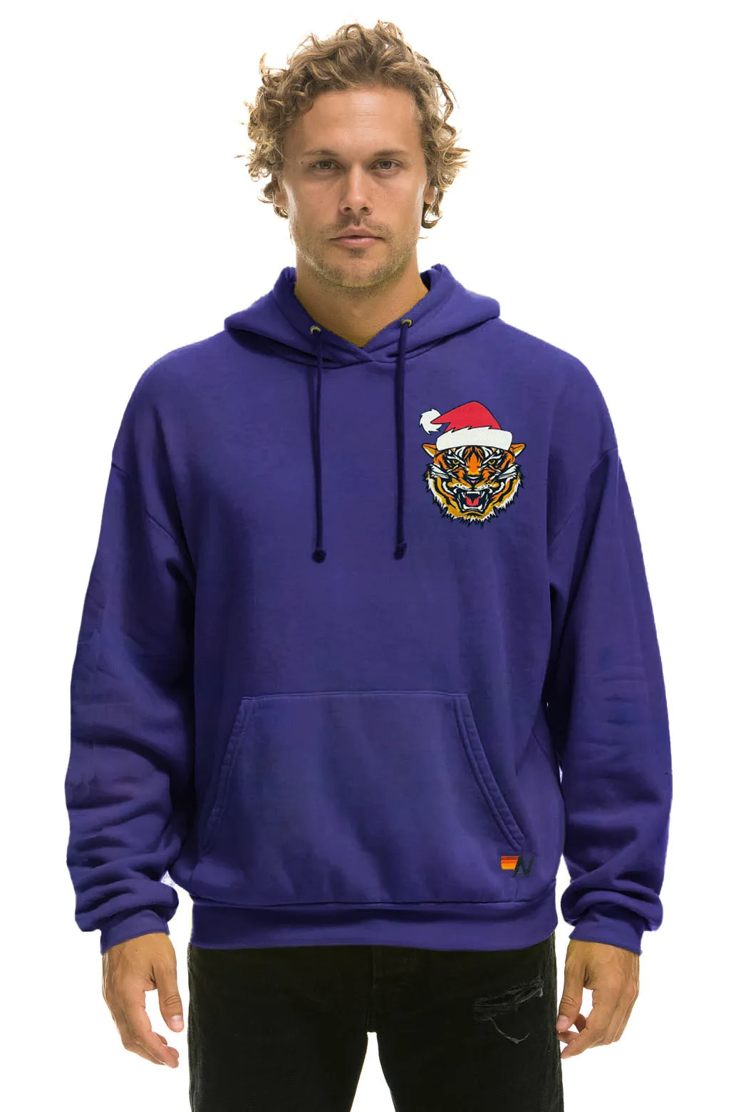 MEMBER EXCLUSIVE SANTA TIGER RELAXED PULLOVER HOODIE - PURPLE