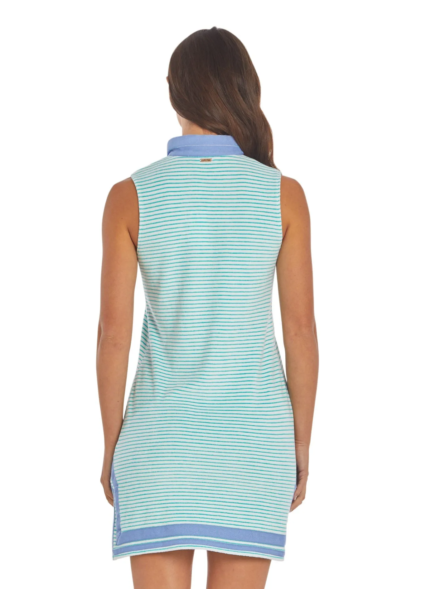 Mint Stripe Sleeveless Terry Tunic