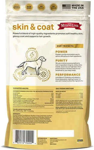 Missing Link Original Skin & Coat Dog Supplement - 8 oz