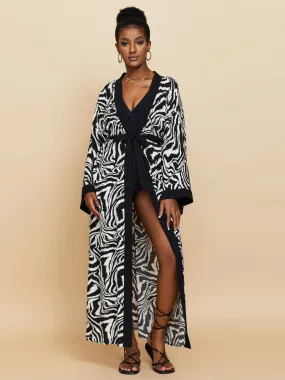 Music Of Love Rayon Long Kimono Jacket