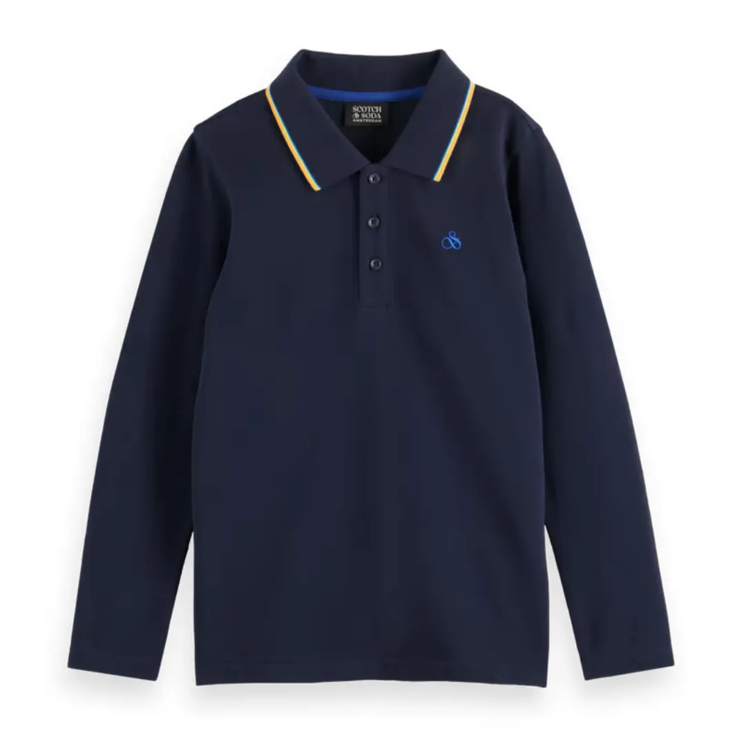 Navy Long-sleeved Polo