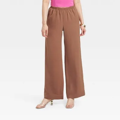 New - A New Day Women's Straight Pull-On Pants