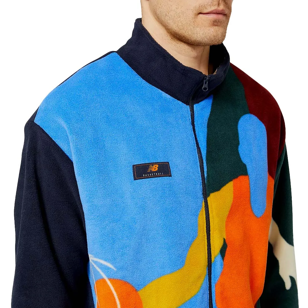 New Balance - Men's Hoops Abstract Polar Fleece Jacket (MJ23584 ECL)