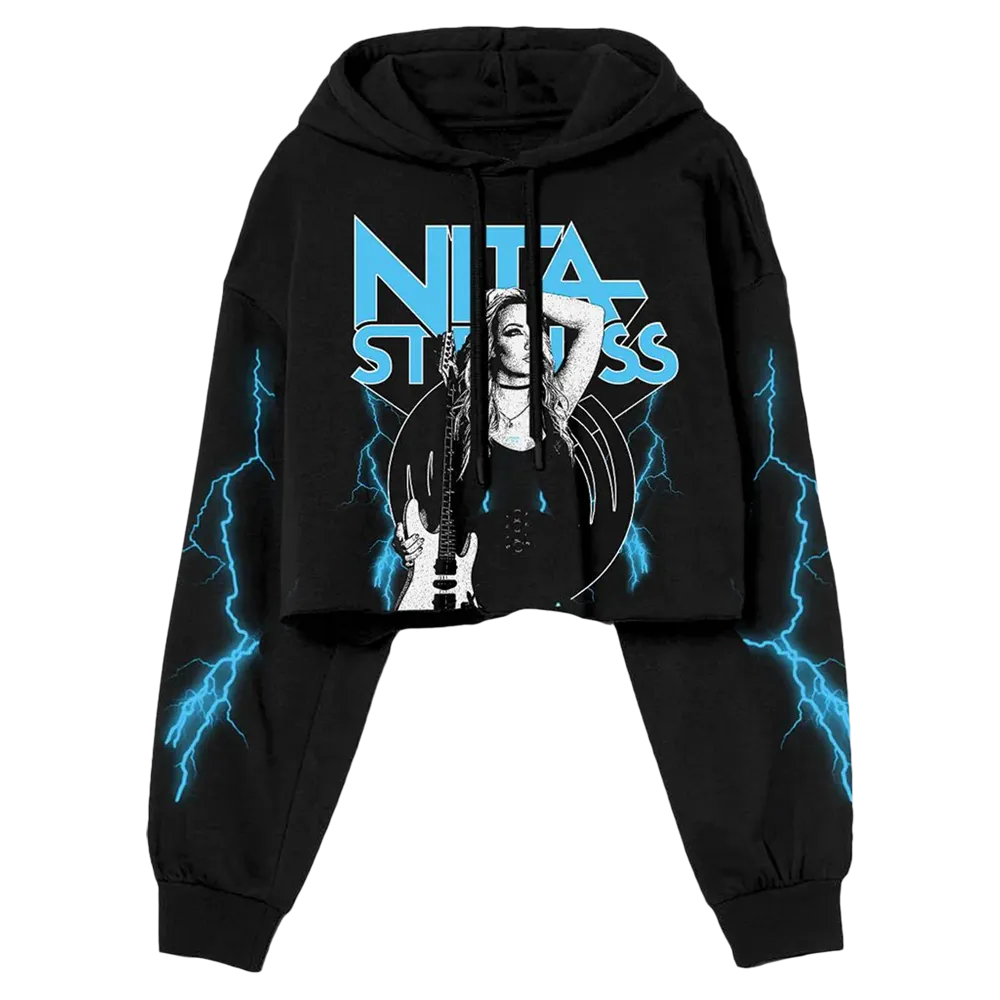 Nita Strauss - Lightning Limited Black Crop Hoodie