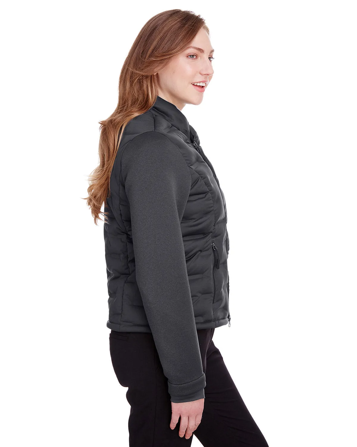 North End NE710W Ladies' Loft Pioneer Hybrid Bomber Jacket