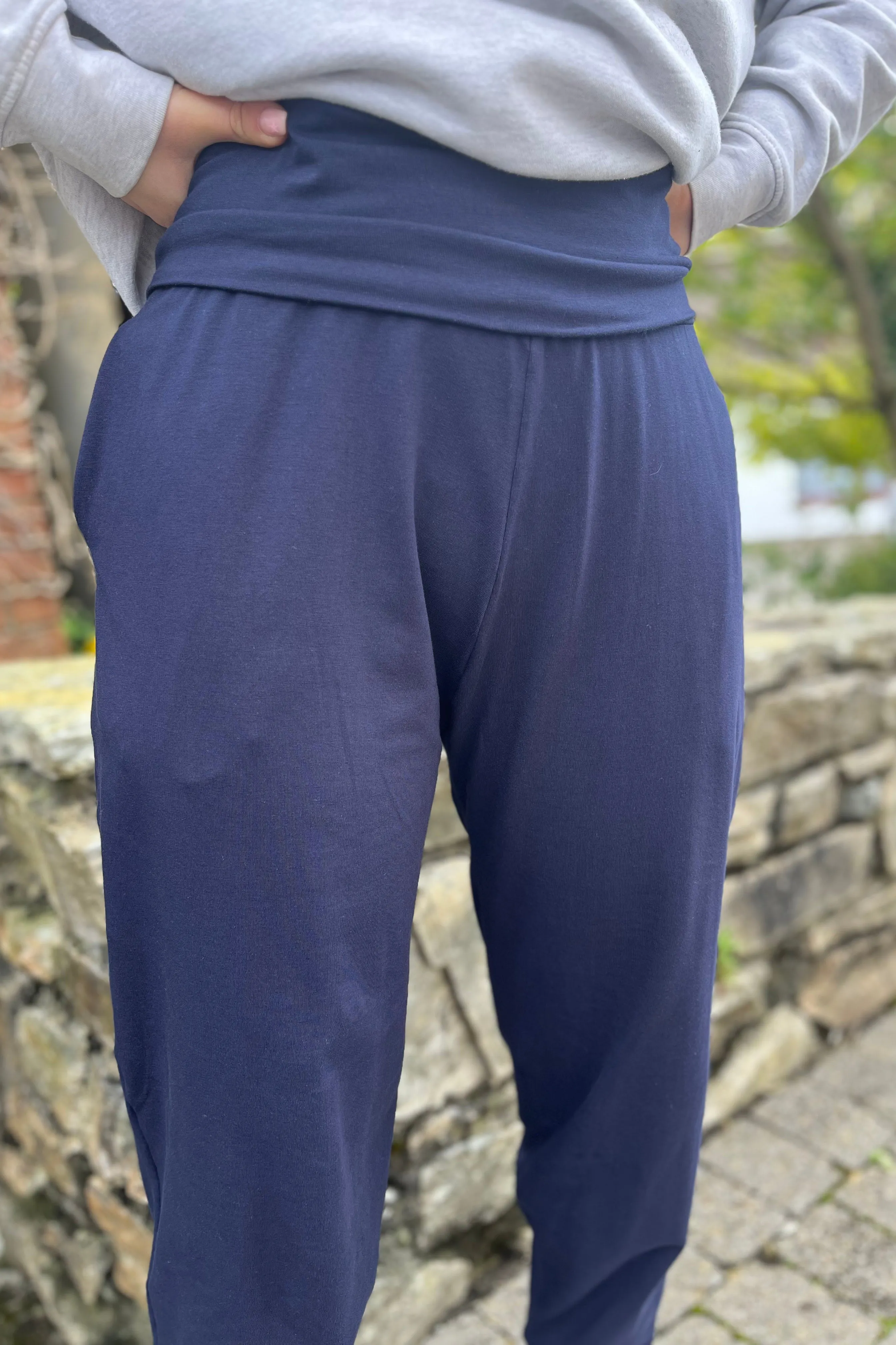 OBG Willows - Organic Cotton Slacks in Navy