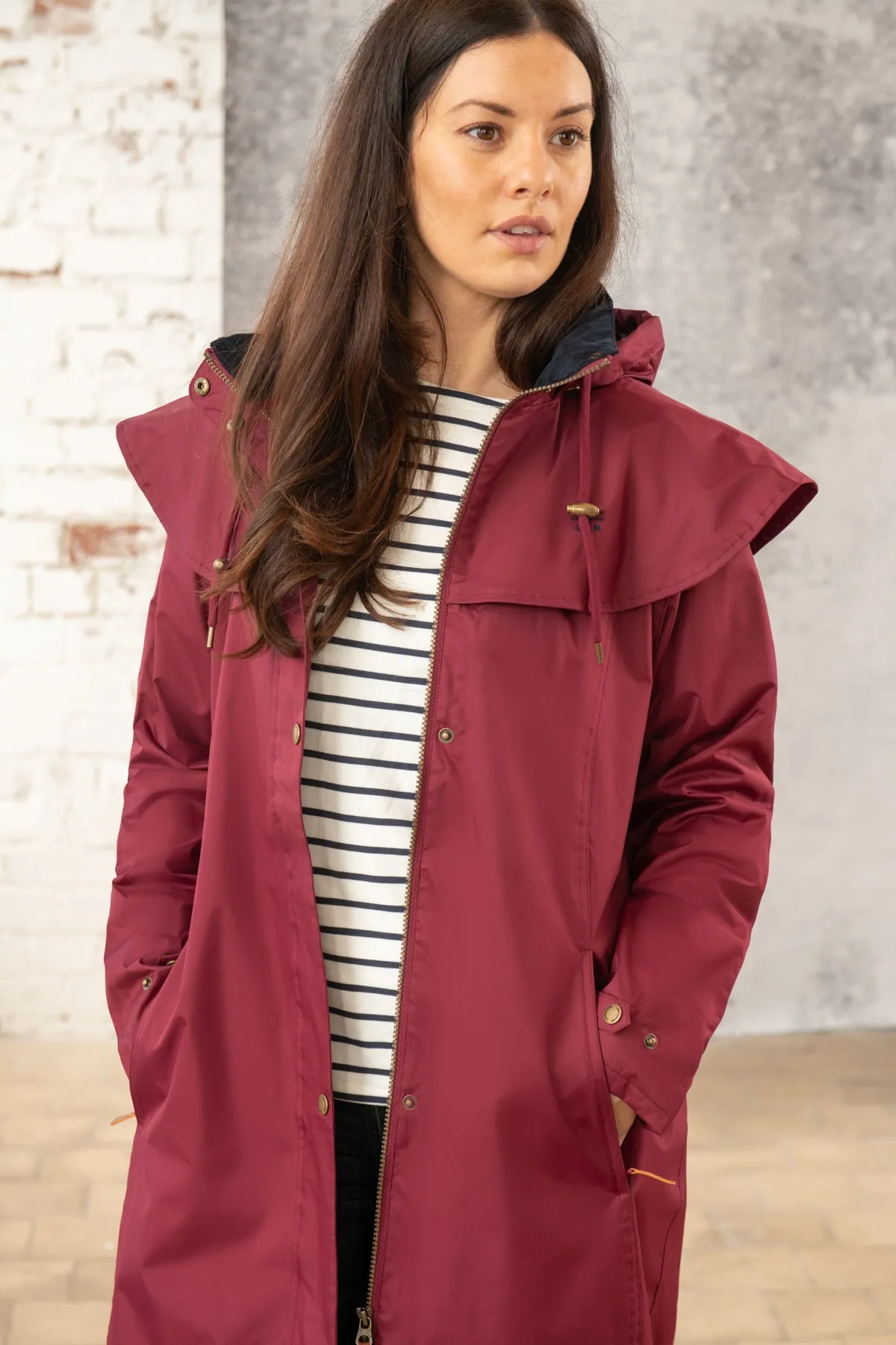 Outback Full Length Waterproof Raincoat - Berry