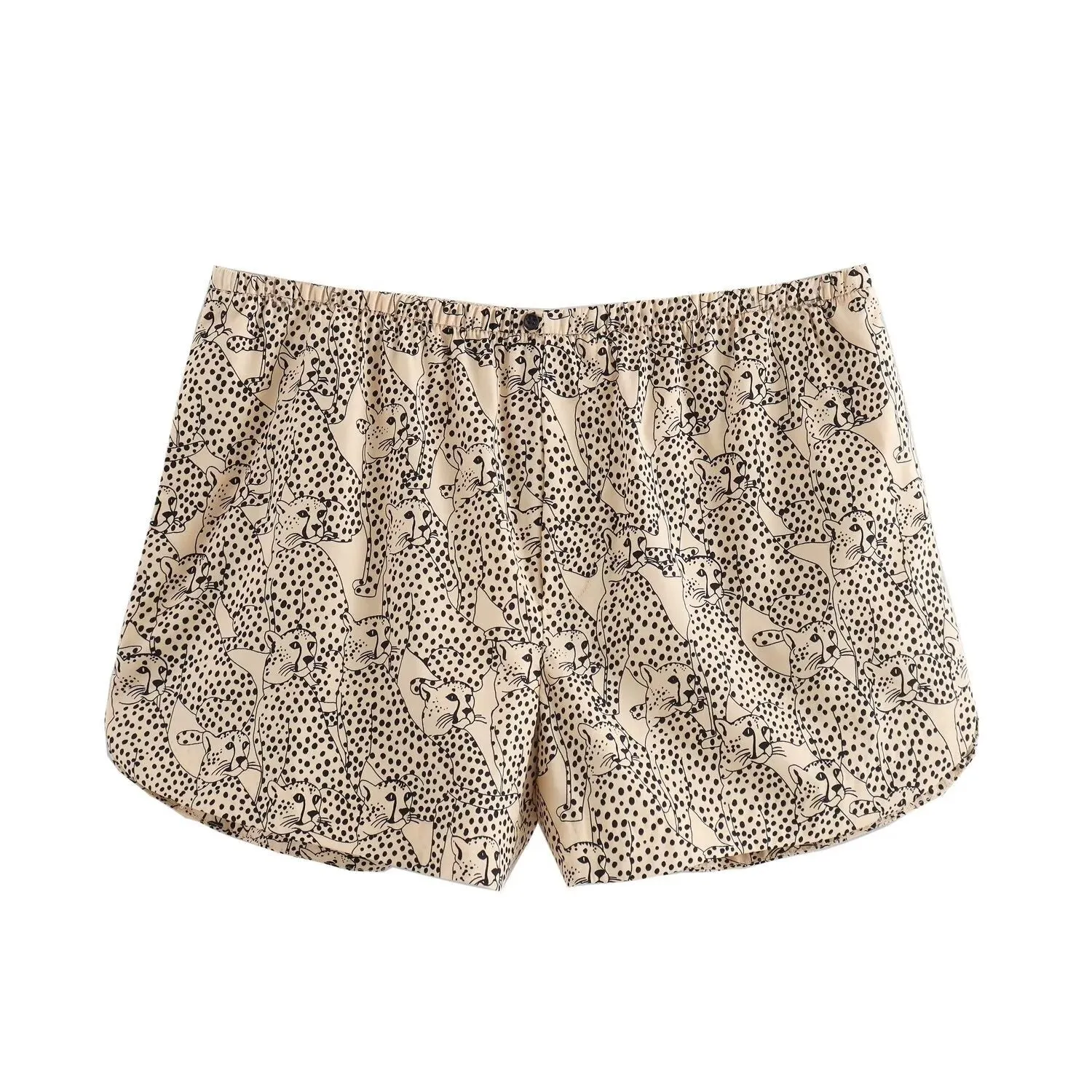 Pre Order: Animal Print Cropped Shirt   Shorts Set