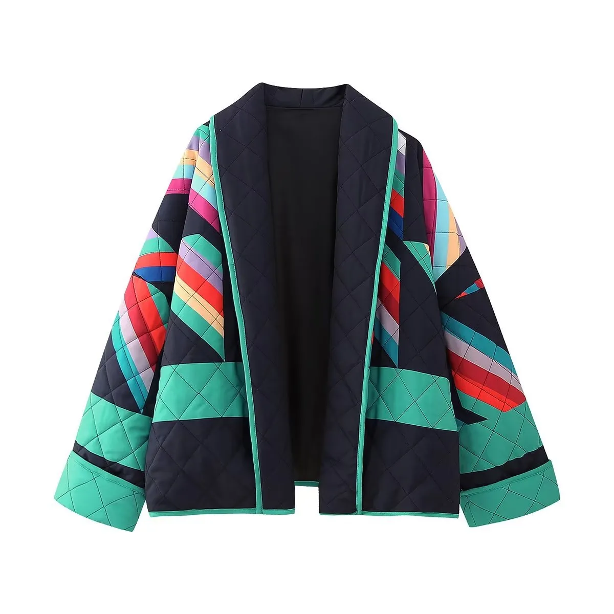 Pre Order:  Teal Geometric Kimono Jacket