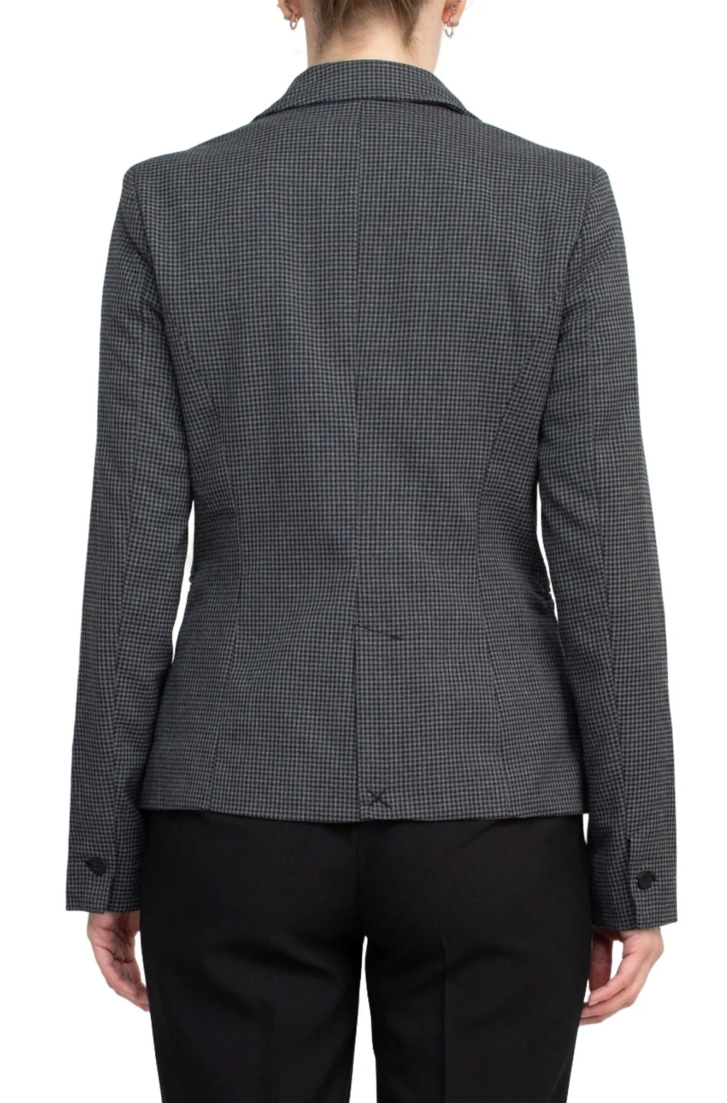 Premise Notched Collar One Button Knit Blazer