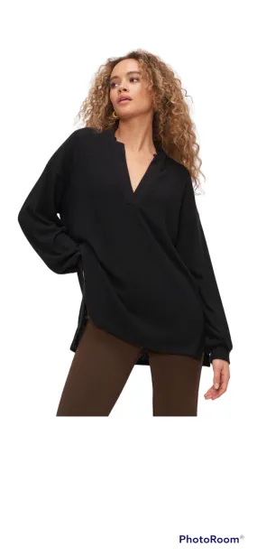 PROJECT SOCIAL T TORES COZY RIB COLLARED TUNIC