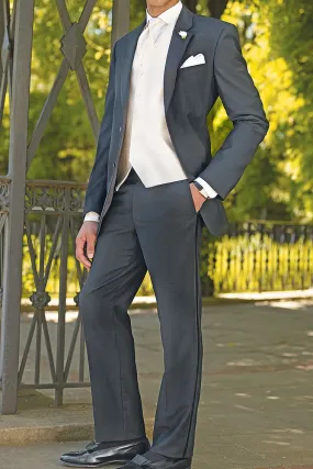 "Manhattan" Black 2-Button Notch Tuxedo (2-Piece Set)