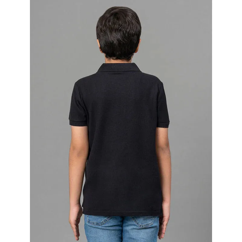 RedTape Black T-Shirt for Boys | Comfortable and Durable