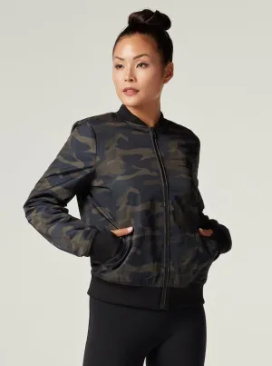 Reversible Bomber Jacket, Camo/Black