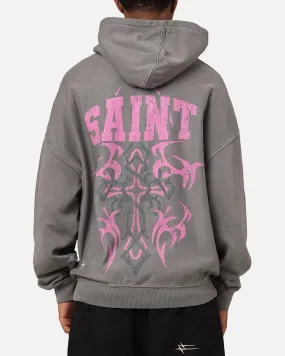 Saint Morta Wraith Crucifix Hoodie Washed Charcoal