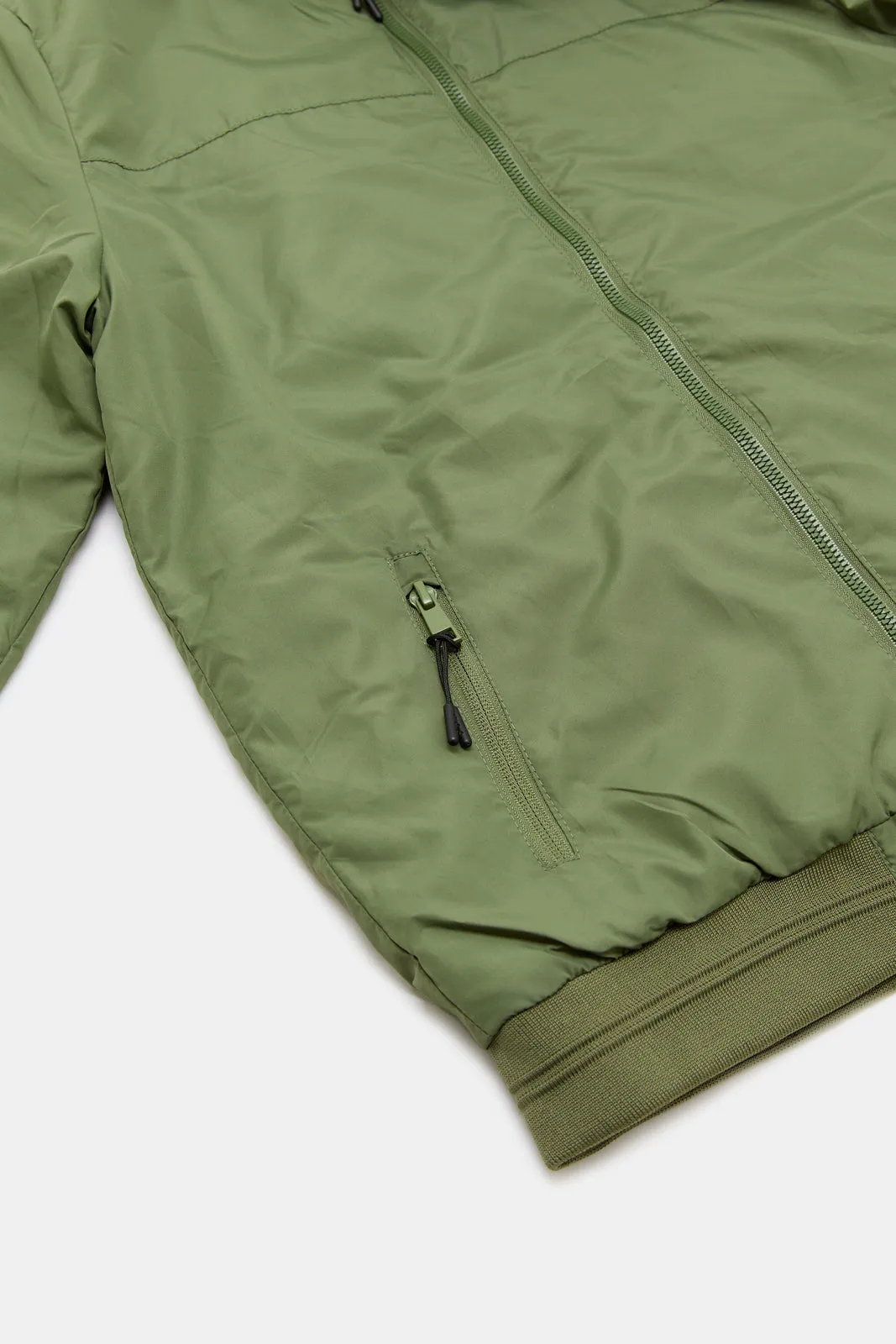 Senior Boys Olive Bomber Jacket