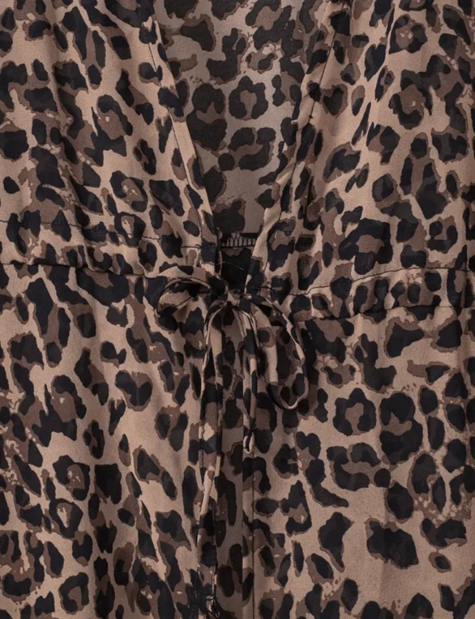 SHEER LEOPARD COVER UP