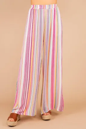 Shine So Bright Pink Multi Striped Pants