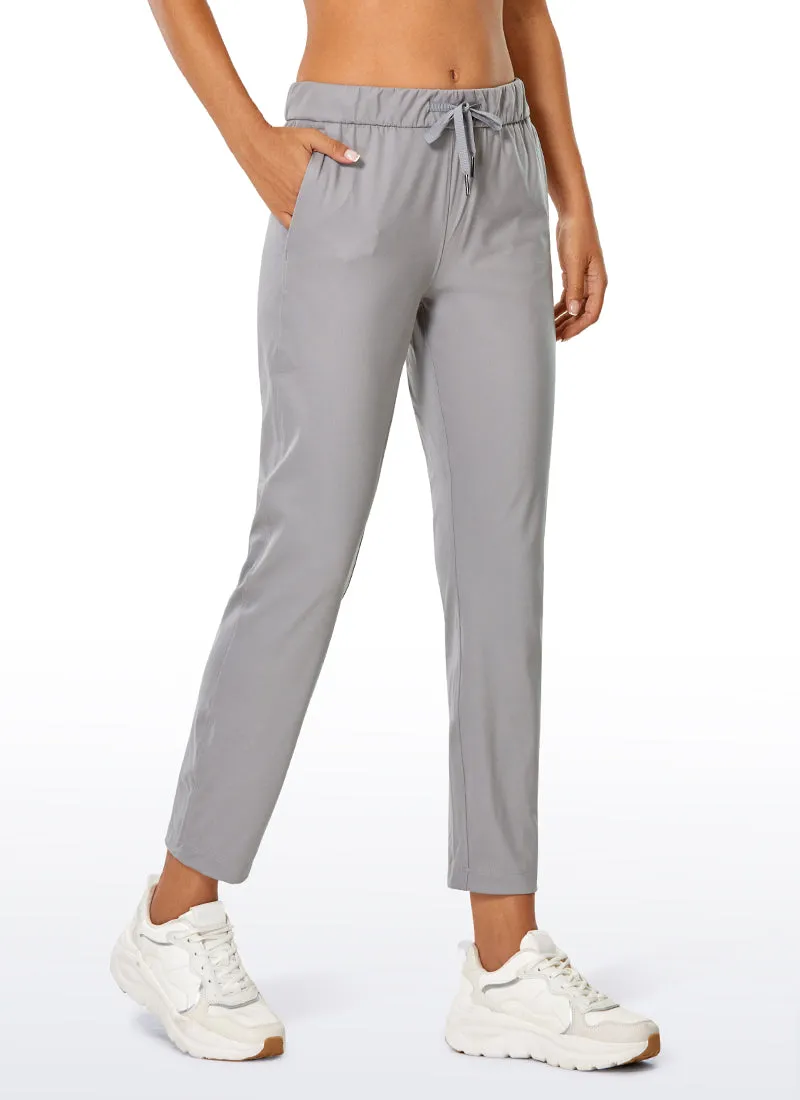 Stretch Drawstring 7/8 Pants with Pockets 27''