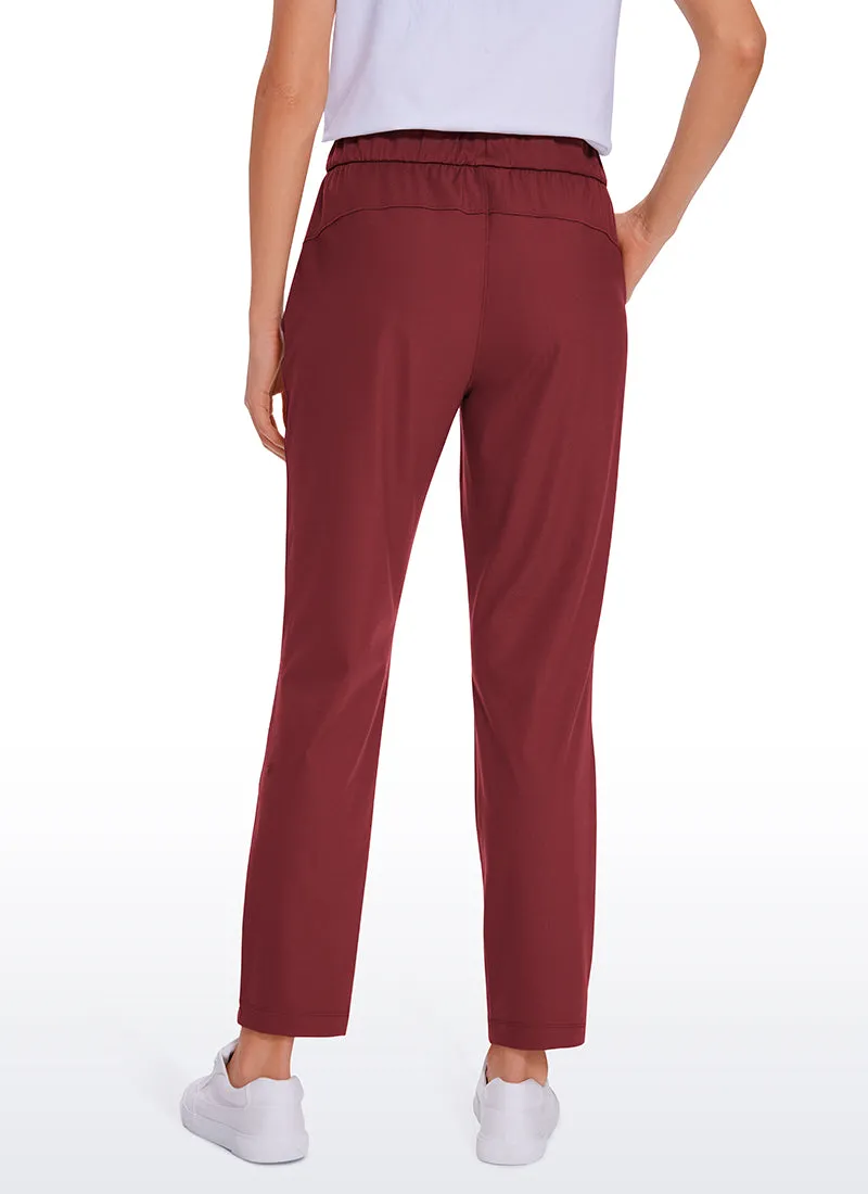 Stretch Drawstring 7/8 Pants with Pockets 27''