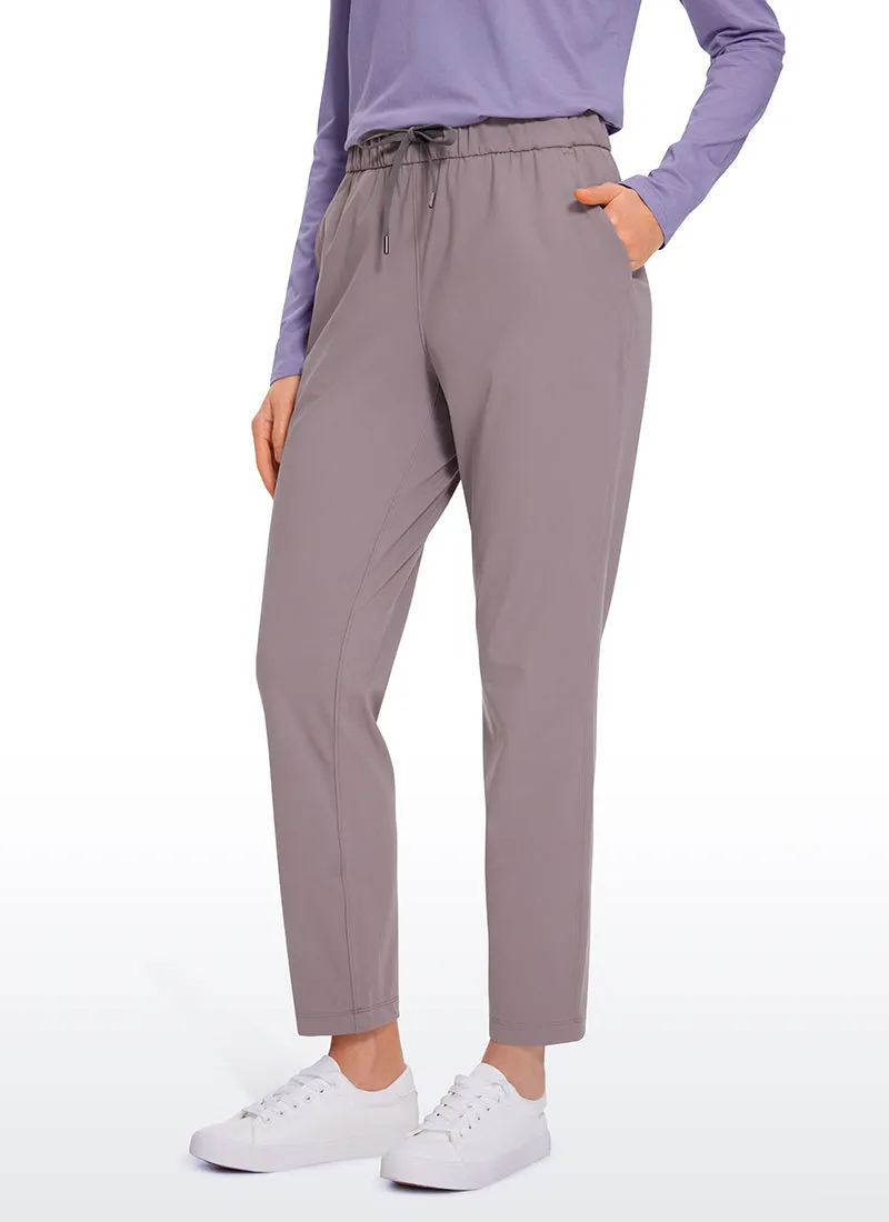 Stretch Drawstring 7/8 Pants with Pockets 27''