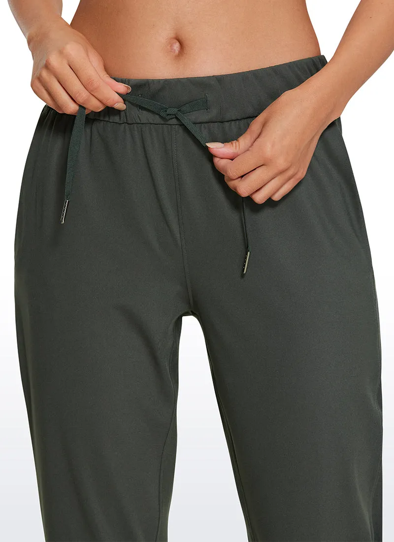 Stretch Drawstring 7/8 Pants with Pockets 27''