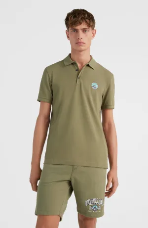 Surf State Polo Shirt | Deep Lichen Green