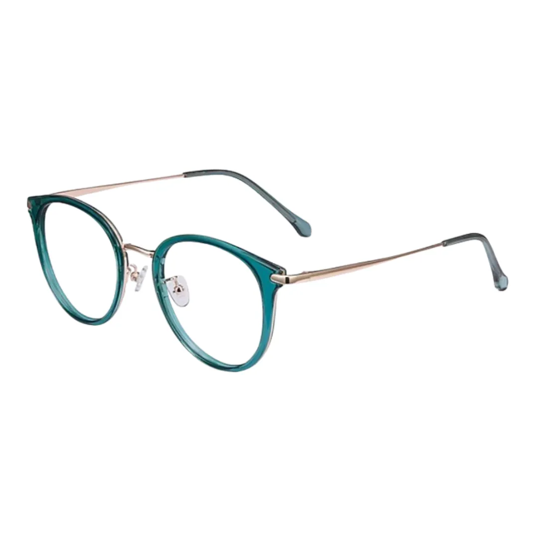 Teal Round Glasses – Stylish, Lightweight, and Comfortable