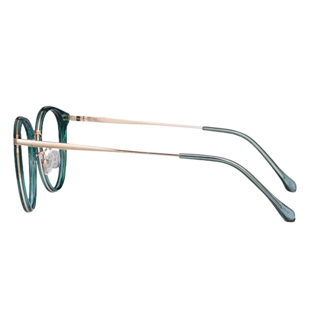 Teal Round Glasses – Stylish, Lightweight, and Comfortable