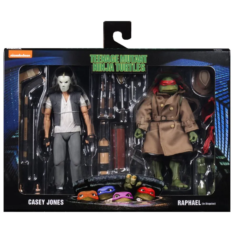 Teenage Mutant Ninja Turtles 90’s Movie Casey Jones & Raphael (In Disguise) 2-Pack 7-inch Scale Action Figures