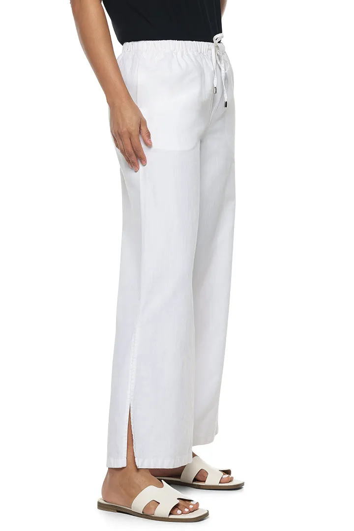 Women's Enclave Wide Leg Pants  |  White Chambray