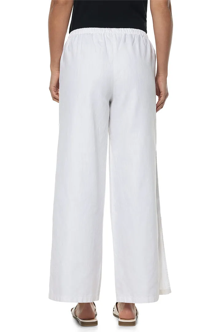 Women's Enclave Wide Leg Pants  |  White Chambray