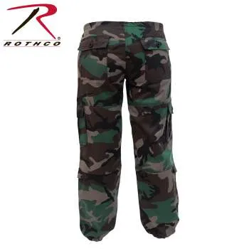 Womens Unwashed Camo Paratrooper Fatigue Pants