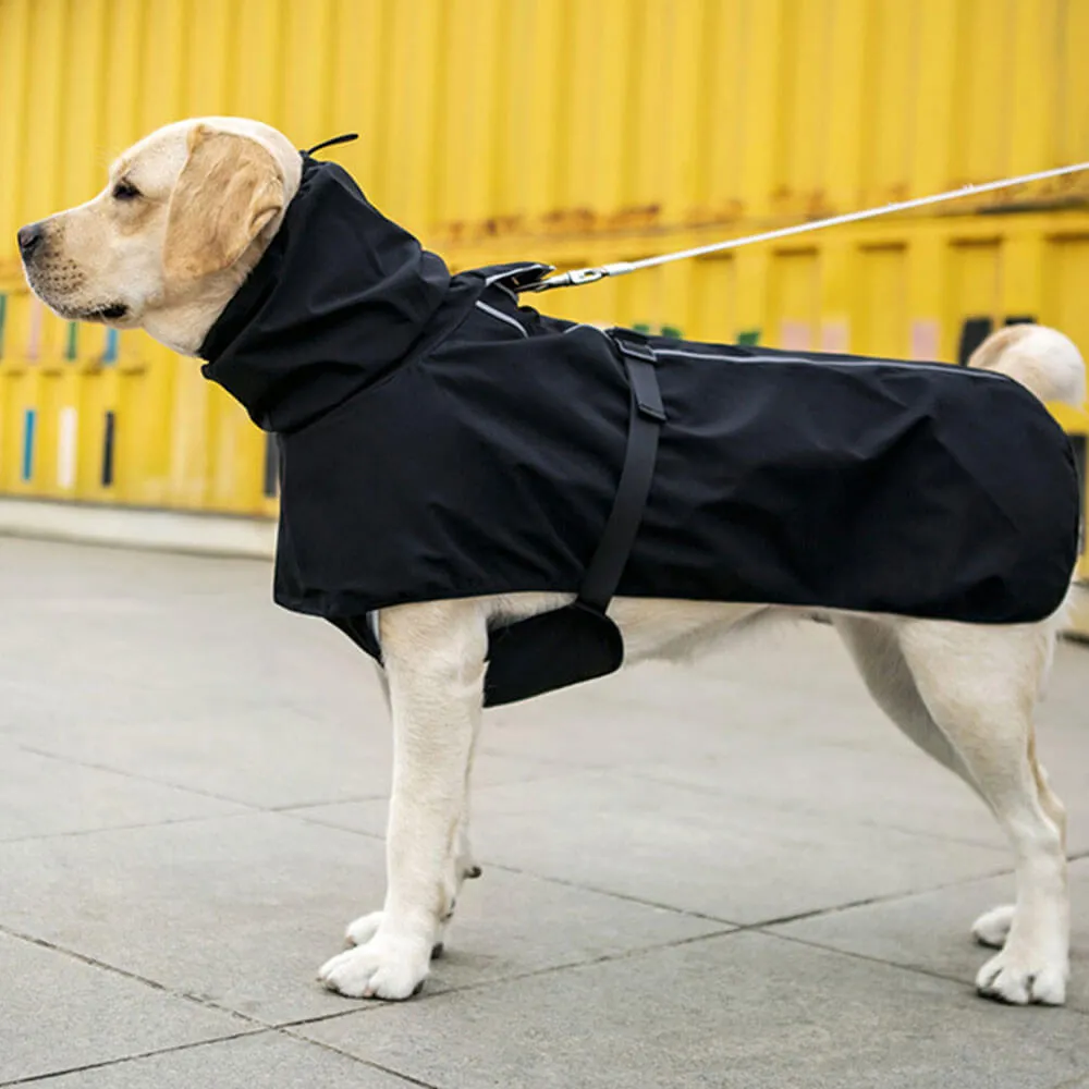 Yellow Waterproof Dog Raincoat with Hood - Keep Your Dog Dry and Comfortable