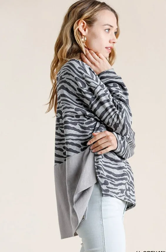 Zebra High Low Top