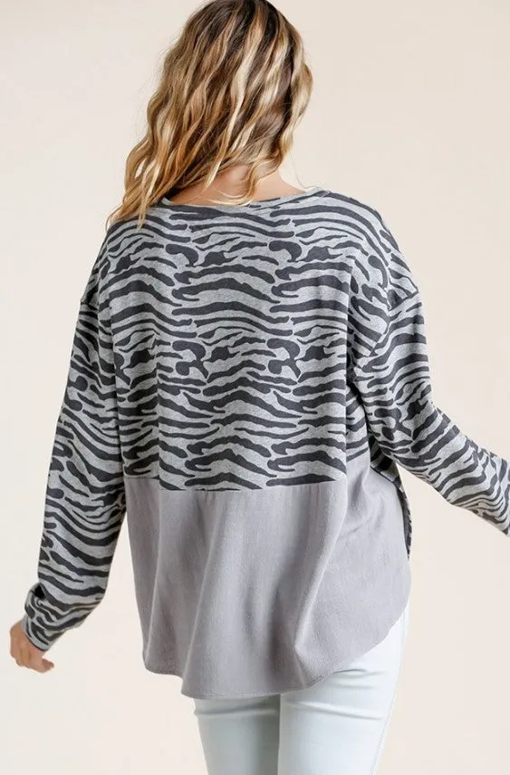 Zebra High Low Top